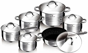 Set oale si tigai otel inoxidabil (12 piese) Jumbo Gourmet Line Blaumann BL 3151