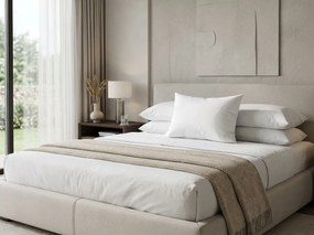 Fata de perna saten damasc 40x50 cm albă