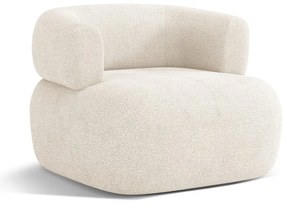 Fotoliu bej cu tapițerie din țesătură bouclé Jenny – Micadoni Home