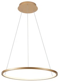 Lustra moderna aurie rotunda cu led Vinola d100