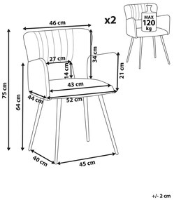 Set 2 buc scaune de sufragerie Shelba (negru) . 1075767
