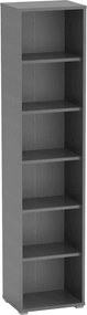 Biblioteca RIOMA NEW TYP 02, gri grafit, DTD laminat, 50x38x218 cm