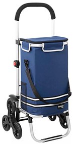 Carucior cumparaturi  Stairs Climber pliabil husa detasabila 3 roti  Metal/Poliester Albastru