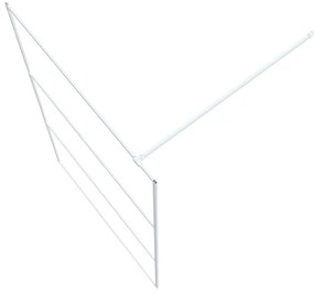 Paravan dus walk-in, alb, 115x195 cm, sticla ESG transparenta Alb, 115 x 195 cm, Transparent