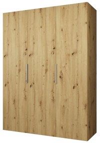 Dulap de haine 150 cm Mirabella 1 (Stejar artisan + Cașmir). 1126348