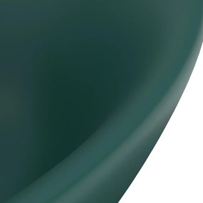Chiuveta lux preaplin verde inchis mat 58,5x39 cm ceramica oval matte dark green