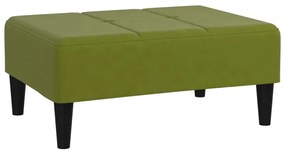 Canapea pat, 2 locuri, 2 pernetaburet, verde deschis, catifea Lysegronn, Cu suport de picioare