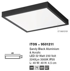 Plafoniera LED design minimal ITOS 40x40cm