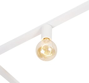 Sistem modern de șine monofazate cu 5 lumini, inclusiv armătură E27 albă - Jeana