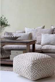 Pouf latte din bumbac si fibre reciclate, "Lounge"