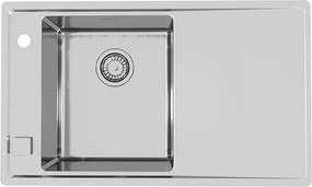 Chiuveta inox Alveus Stricto 10 Satin 79x48 cm stanga