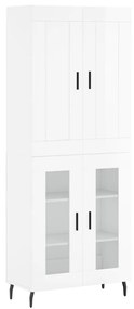 3199635 vidaXL Dulap înalt, alb extralucios, 69,5x34x180 cm, lemn compozit