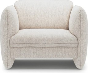 Fotoliu crem cu tapițerie din chenille Georgia – Micadoni