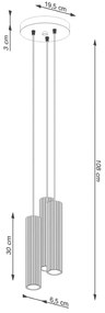Lustră neagră ø 19,5 cm Gleam – Nice Lamps
