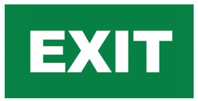 Autocolant EXIT, pentru lampi BC14-0900, Braytron
