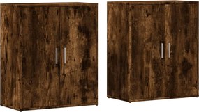 vidaXL Dulapuri, 2 buc., stejar fumuriu, 60x31x70 cm, lemn prelucrat