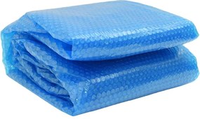 vidaXL Folie solară rotundă din PE pentru piscină, 549 cm, albastru