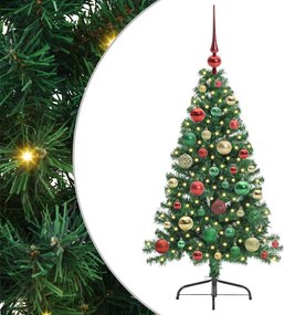 vidaXL Pom de Crăciun artificial pre-iluminat Verde 120 cm PVC