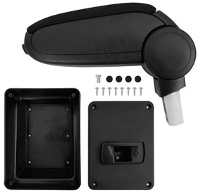 vidaXL Cotieră auto, negru, 17x40x(31-49) cm ABS