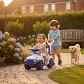 Masinuta copii si bebe NOVOKIDS™ My first SUV Car XXL , Lungime 85 cm, Maner de impins pentru parinti detasabil, Functie trotineta fara pedale,