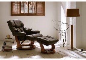 Fotoliu reglabil HABI, maro/nuc