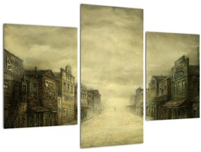 Tablou - Oraș colorat, abstracție (90x60 cm)