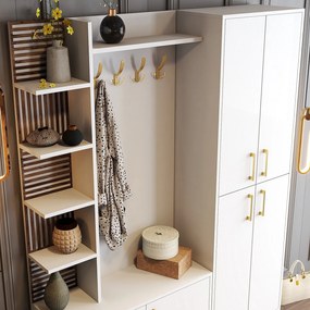 Mobilier hol Valery DA (Alb + Auriu). 1088556