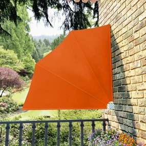 vidaXL Copertină laterală pliabilă de balcon, cărămiziu, 140x140 cm