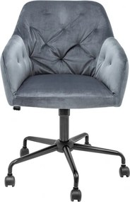 Scaun de birou elegant Dutch Comfort, catifea gri A-39350 VC