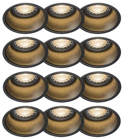 Set de 12 spoturi moderne îngropate negre - Dept