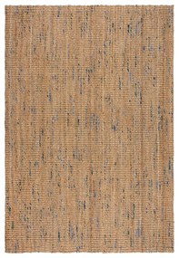 Covor albastru/în culoare naturală țesut manual din iută 200x290 cm Jute Boucle Blue – Flair Rugs