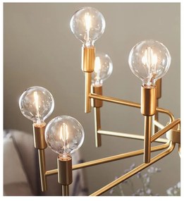 Lustră cu 12 becuri Markslöjd Regent, auriu