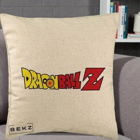 Perna Personalizata Dragon Ball Z Clasic, 40x40 cm, Bej, Husa Detasabila, Perna Inclusa, BEKZ®