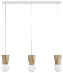 Lustra cu 3 pendule lemn stil scandinav VOLANTE 6357