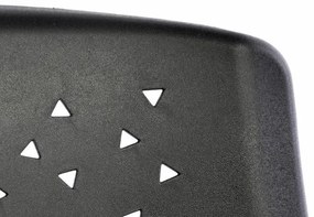 Scaun de birou pliabil din plastic - negru