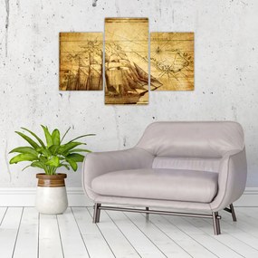 Tablou - Harta veche (90x60 cm)