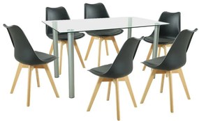 Set de masă Midori 6+1 negru