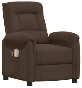 3098589 vidaXL Fotoliu de masaj electric, maro, microfibră