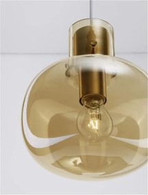 Lustra, Pendul design modern CINZIA champagne, 22cm