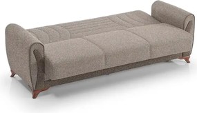 Canapea extensibila 3 locuri cu lada de depozitare Tara Homs, gri