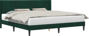 vidaXL Cadru de pat cu headboard Verde închis 180 x 200 cm Catifea