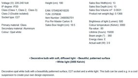 Bec decorativ Deco E27 G125