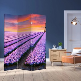 Paravan - Ferma cu flori (126x170 cm)