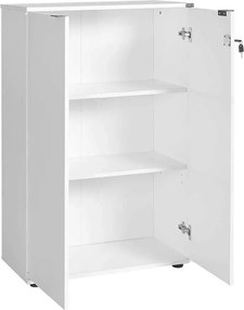 Bibliotecă Adore Rio cu 2 Uși, Cheie și 3 Rafturi, 72 x 109 x 34 cm