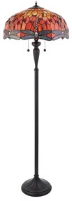 Endon 64070 - Lampadar Tiffany DRAGONFLY, 2xE27/60W/230V, diametru 50 cm