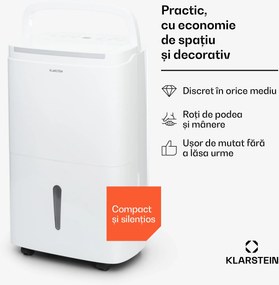 Klarstein DryFy Connect 50 Smart, Dezumidificator de aer, WiFi, Compresie, 50l/zi, 45-55m², Alb