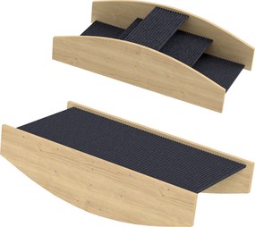 PawHut Balansier de agilitate pentru câini, 2-in-1 balansier și scară, antiderapant, lemn de brad, 80 x 39,5 cm | Aosom Romania