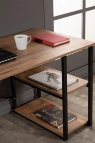 resigilat:Birou cu rafturi metal Colbin Homs, 120x70x60 cm