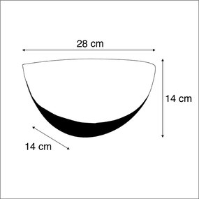 Lampă de perete inteligentă albă inclus WiFi P45 - Britt