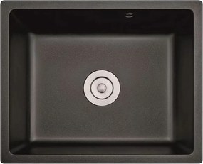 Chiuveta compozit Inter Ceramic finisaj negru granit 55x45 cm fara picurator